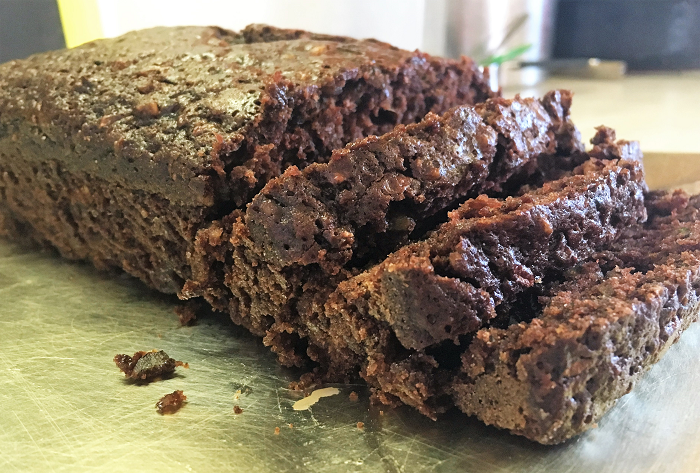 Melt in your mouth, nutty chocolate zucchini bread